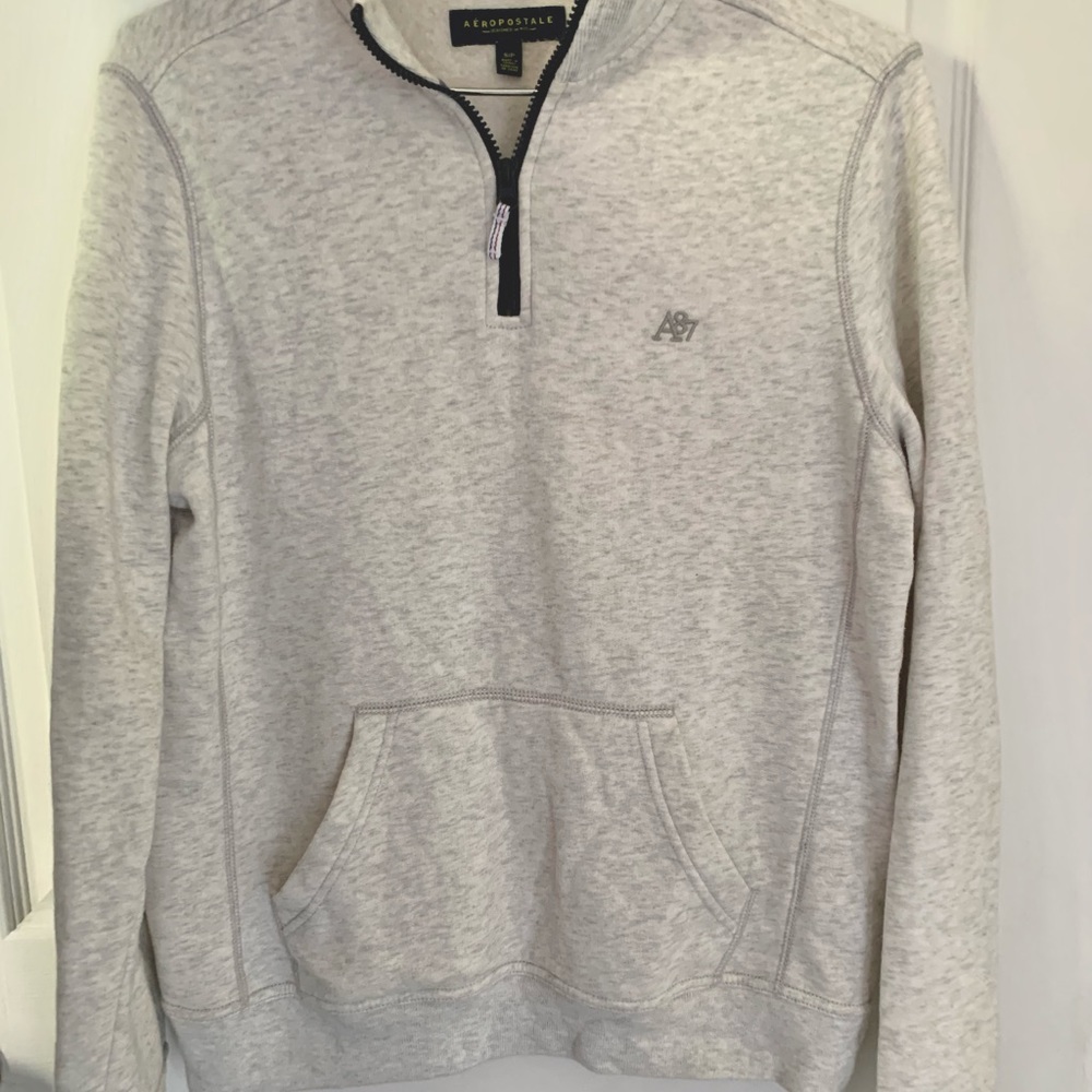 Aeropostale half zip up grey sweater